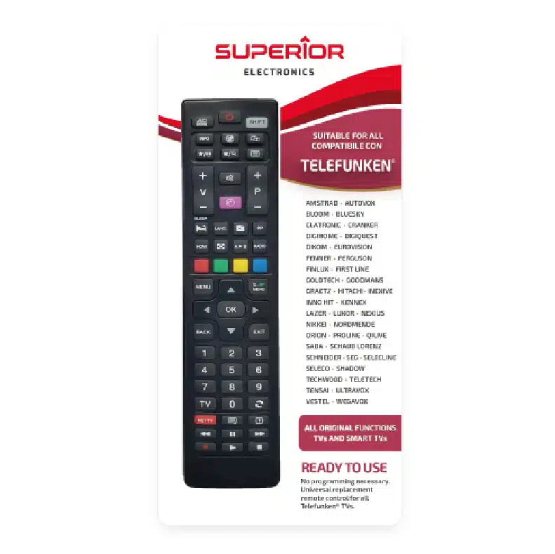 Télécommande universelle TELEFUNKEN VESTEL SUPERIOR SUPTRB018