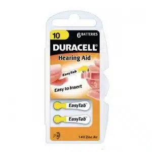 6 Piles Auditives DURACELL 10 – PR70