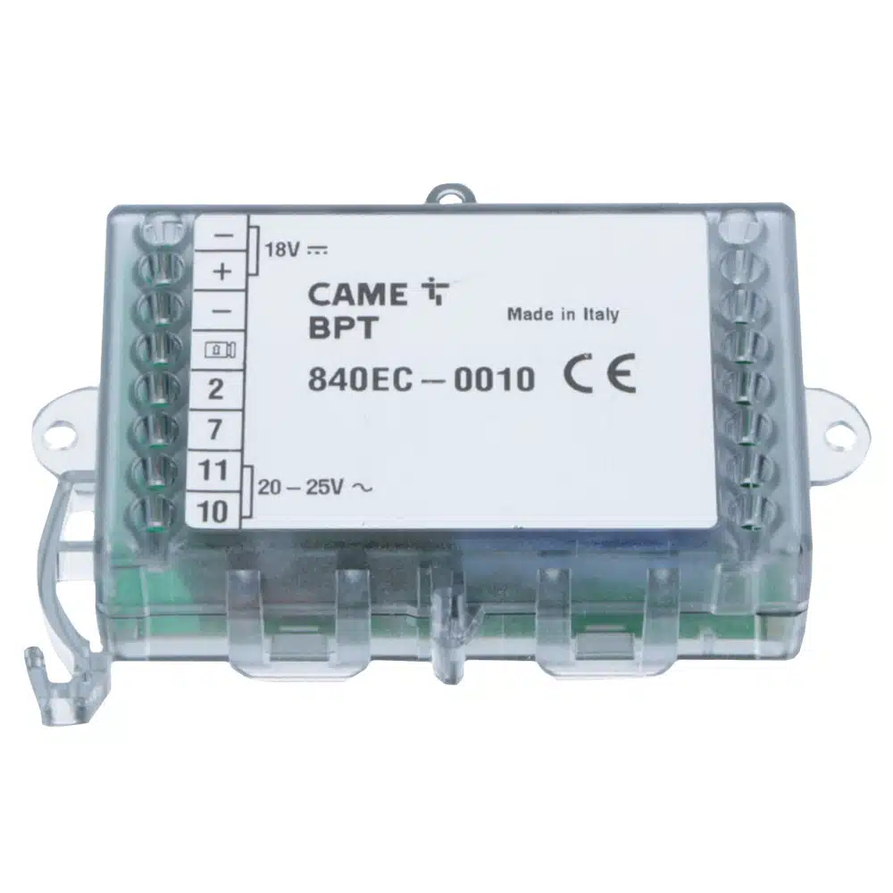 Convertisseur de tension CAME 24 V (AC) – 18 V (DC) (Réf : 840EC-0010)